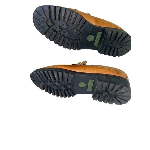 Timberland Brown Womens Size 5.5M Pebbled Leather Chukka Boots Italy - Picture 2 of 6